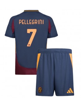 AS Roma Lorenzo Pellegrini #7 Dječji Rezervni Dres kompleti 2024-25 Kratak Rukavima (+ kratke hlače)